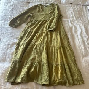 Universal Thread Sage Long Sleeve 100% cotton Dress with pockets